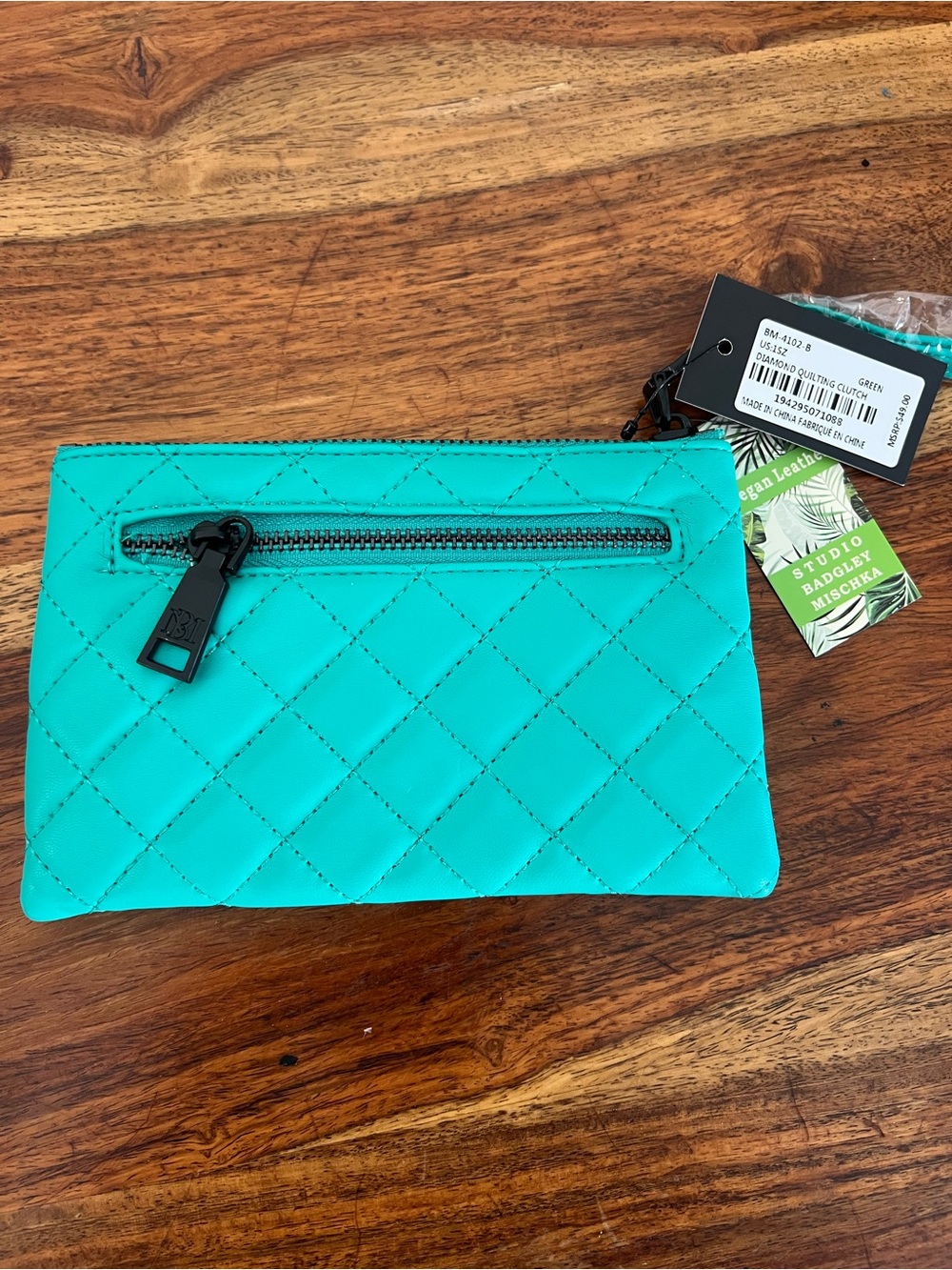 Bagdley Mischka Teal Women’s Wristlet Pouch